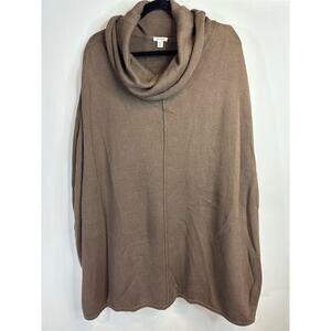 PureJill Brown Cotton‎ & Cashmere Turtle Neck Pullover Sweater Size M L